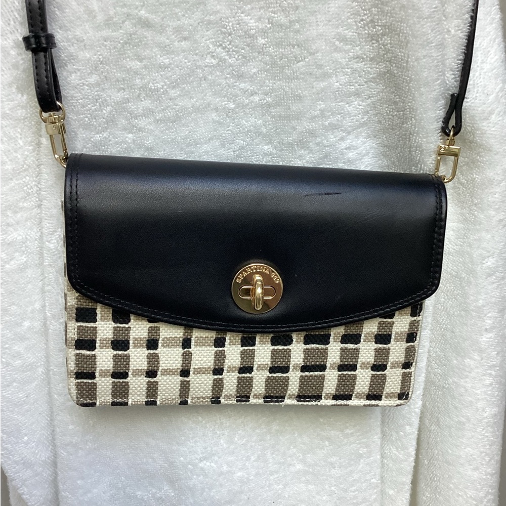 Spartina 449 Black and Cream Crossbody Bag